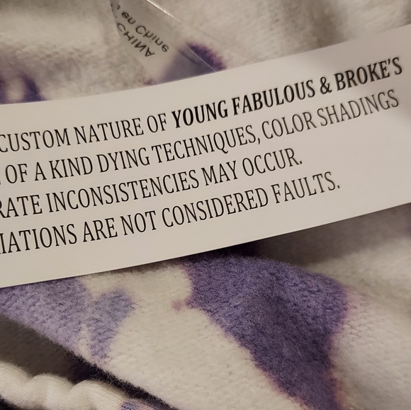 Young Fabulous & Broke YFB Raissa Tie Dye Hoodie Size Small Medium Blue NEW NWT - Picture 11 of 11